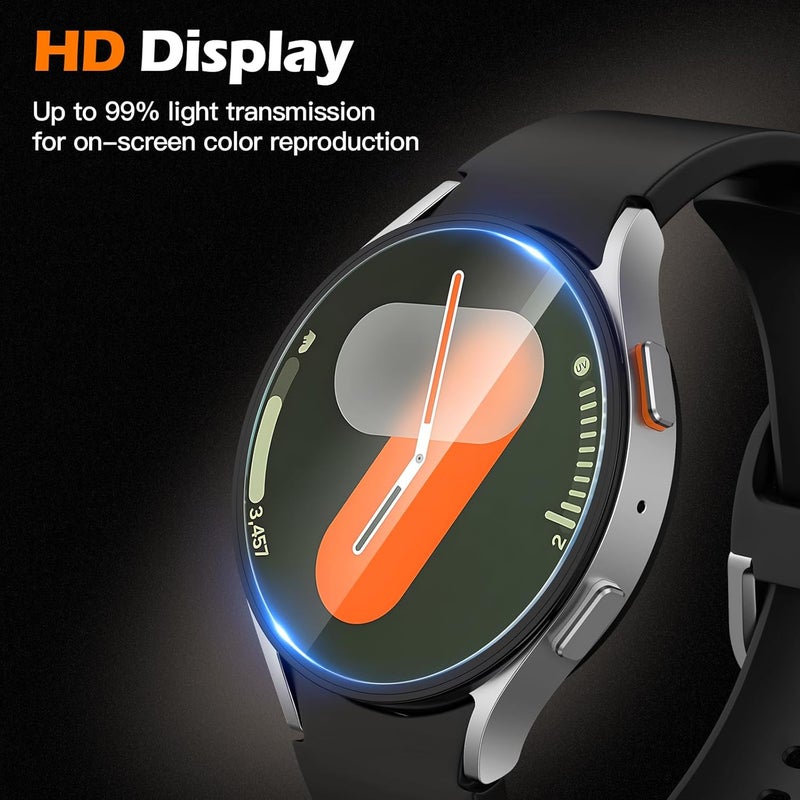Misxi [3-Pack Tempered Glass Screen Protector with Auto Alignment Tool Kit, Compatible with Samsung Galaxy Watch 7 44mm, Lightweight Ultra-Thin Shockproof Protection for Galaxy Watch7, Clear - Image 5